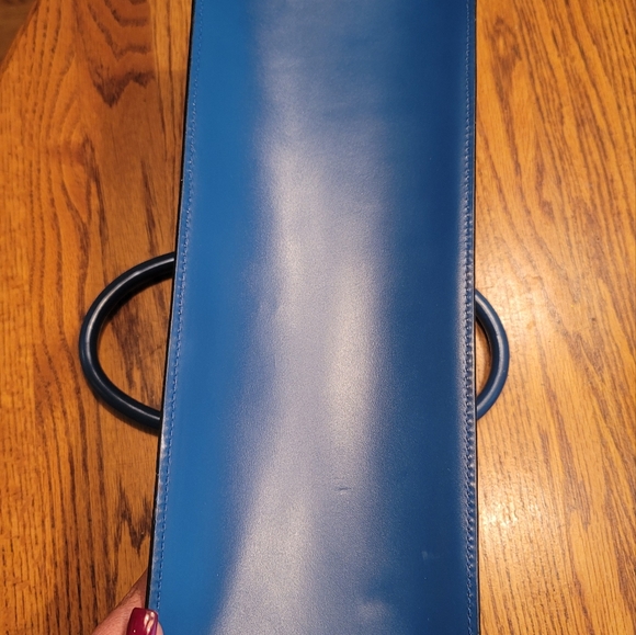 Louis Vuitton Toledo Cobalt Blue Epi Leather Sac Triangle Bag Purse Handbag - Picture 8 of 11